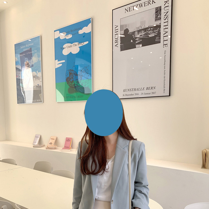 服装店装饰画韩国ins咖啡馆民宿挂画简约时尚小众落地画拍摄道具