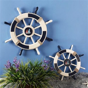 经典船舵装饰壁挂墙面装饰挂件男孩房儿童房房间装饰品客餐厅壁饰