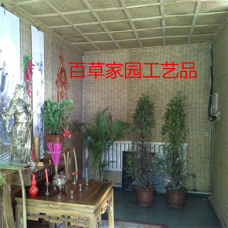 手工草编芦苇席火炕席草席吊顶席装修家H用老席装饰床席民宿吊棚