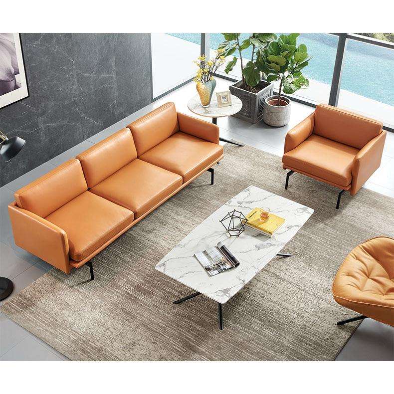 办公室会客接待沙发简约单三人组合洽谈沙发现代高管经理等候沙发