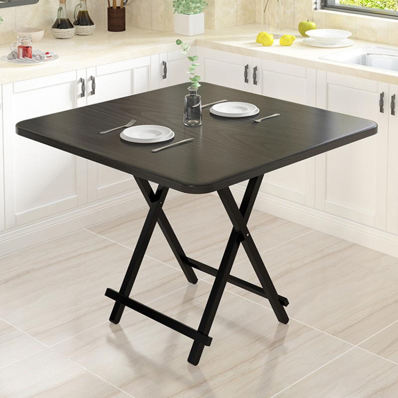 可折叠桌家用餐桌简易便携式饭桌出租房正方形小户型吃饭简约桌子