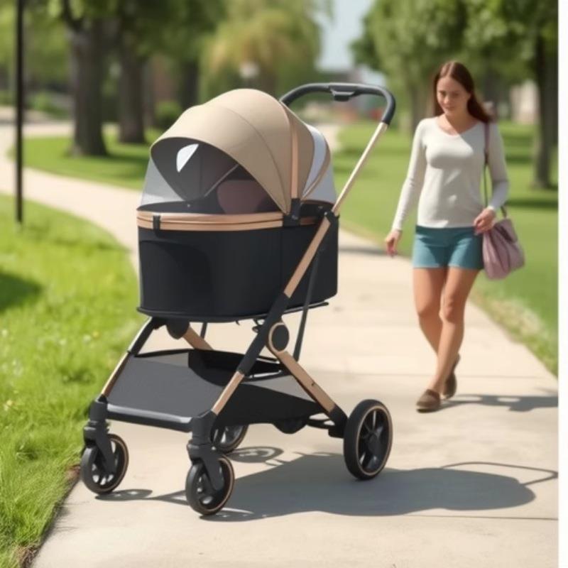 宠物推车轻便减震可折叠分离狗狗猫咪泰迪外出小型宠物狗手推车