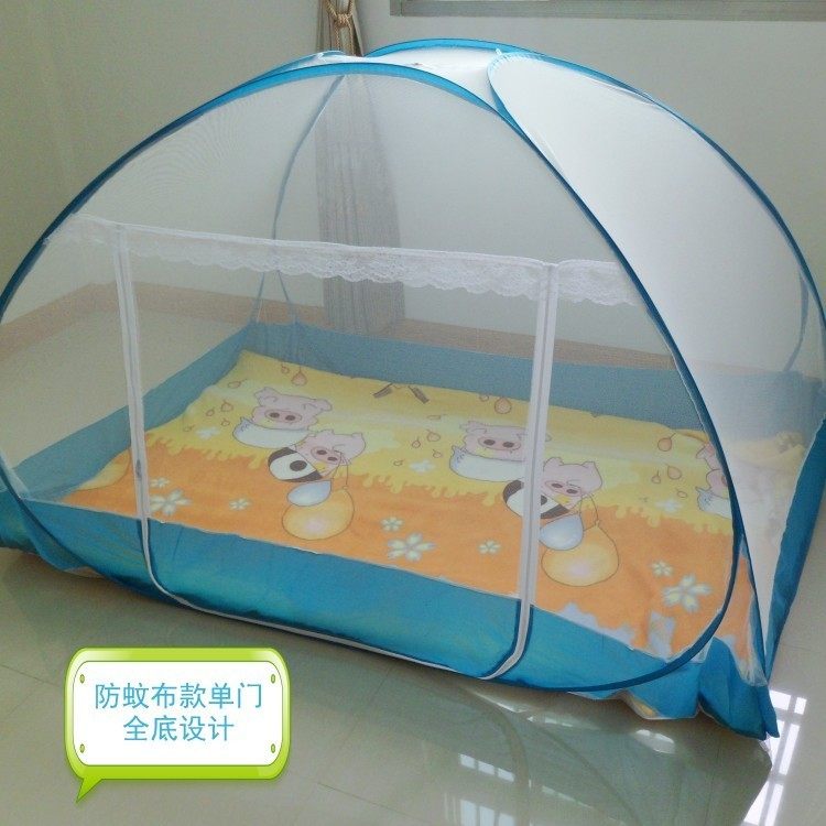 蒙古包蚊帐1.5m床免安装家用1.8米拉链双门有底单人学生宿舍蚊帐