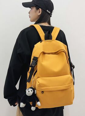 书包女大学生高中生男2024新款大容量H双肩包校园百搭简约韩版背