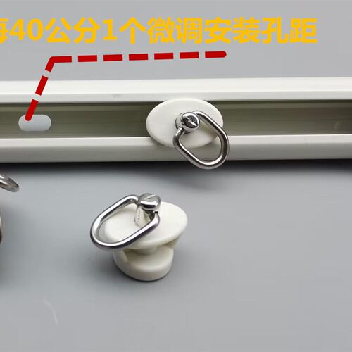 免码免打孔窗h帘轨道静音顶装滑轨超薄型铝合金滑道导轨单双轨道