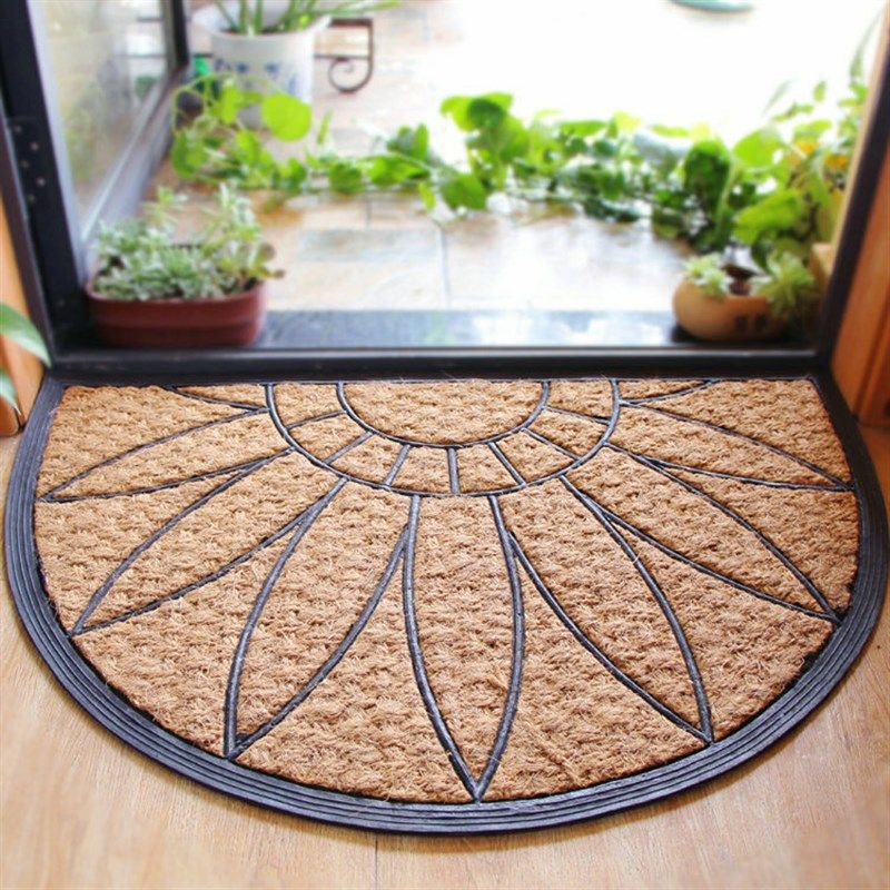 半圆欧式橡胶椰棕进门地垫别墅脚垫门厅门垫防滑门口蹭土入户地垫,居家布艺,家用脚垫,淘宝优惠券,粉丝福利购,淘宝优惠卷