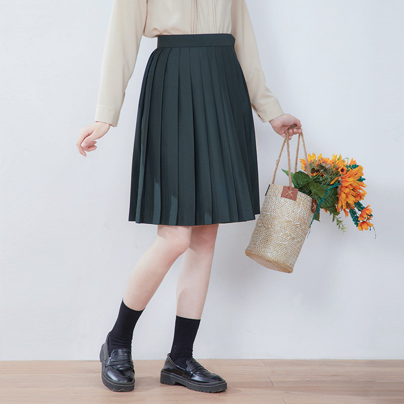 中牌制服馆e 新款纯色优等生裙JK制服裙基础优等生日系百褶裙现货