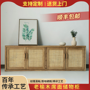 飘窗柜纯实d木阳台柜储物收纳柜榻榻米炕柜可坐人地柜窗台书柜定