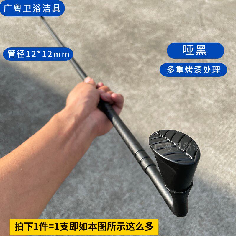 极窄304不锈钢圆管压纹浴室玻璃门拉手卫生间隔断推拉移门把手100