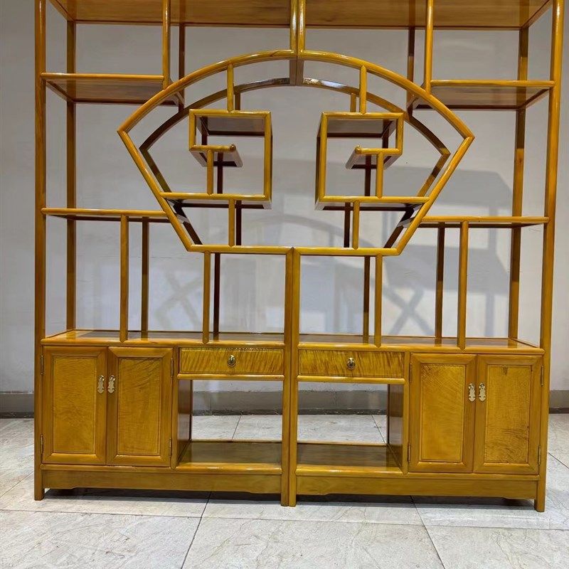 金丝楠木家具博古架定制小叶桢楠实木简约多宝阁高档书柜书架中式,住宅家具,红木博古架,淘宝优惠券,粉丝福利购,淘宝优惠卷