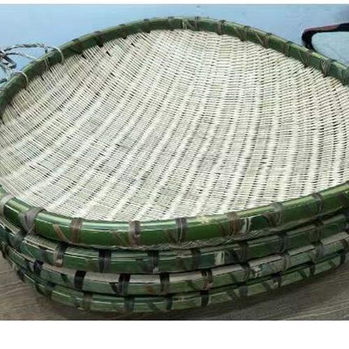 竹编筲箕簸箕竹筛竹m制品淘米洗菜沥水晾晒收纳篮子火锅店饭店家