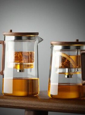 飘逸杯泡茶壶2024新款玻璃内胆泡茶按压式茶O具茶壶茶水分离泡茶