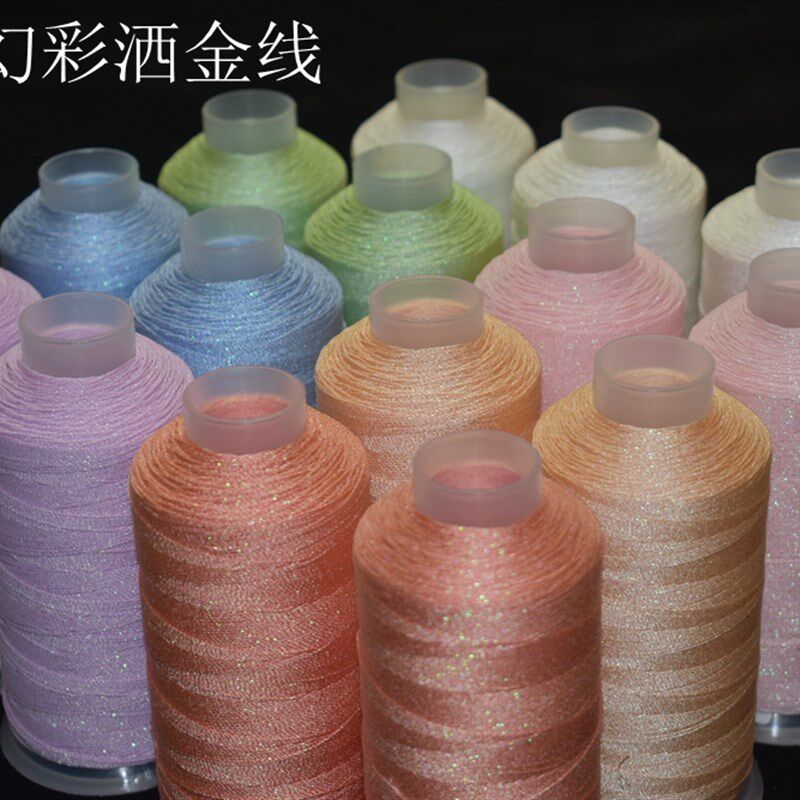 CS糖果幻彩k洒金线3股6股彩金线手工编织线