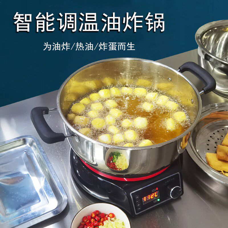 油炸锅家用电炸炉商用炸串薯条油炸机恒温热油器螺蛳粉专用炸蛋锅