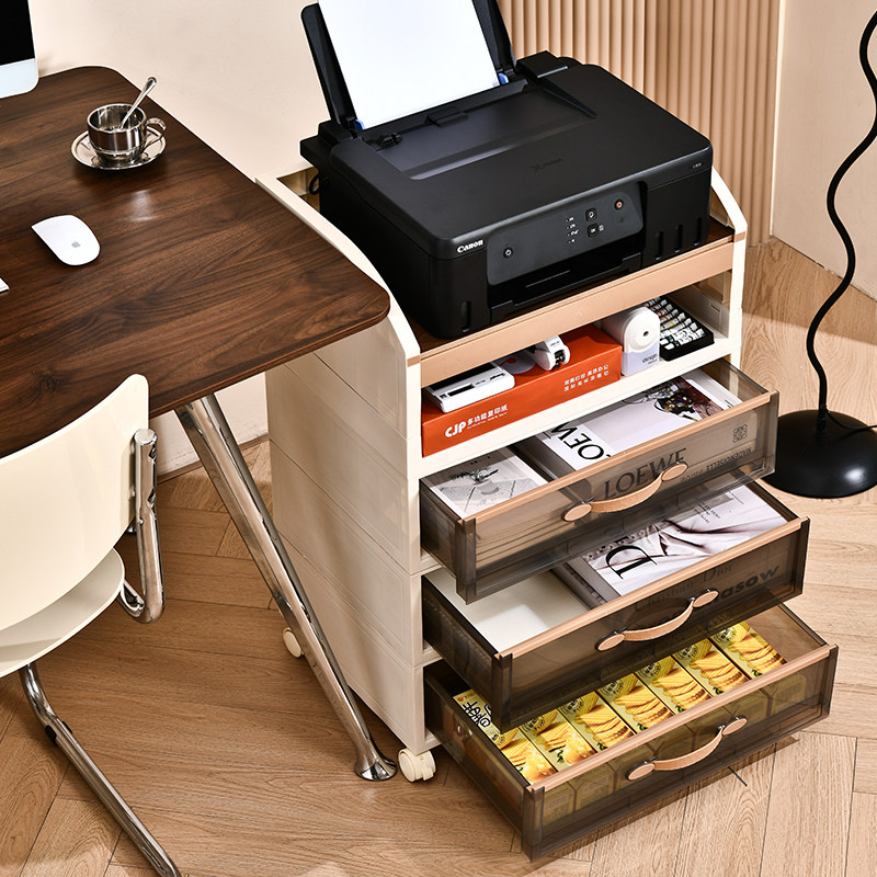 松茂可移动打印机收纳柜办公室桌边整理置物架落地桌面文件收纳盒,收纳整理,收纳柜,淘宝优惠券,粉丝福利购,淘宝优惠卷