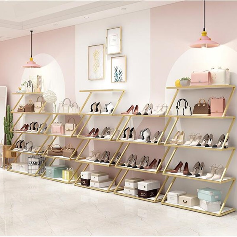 新款鞋店鞋架展示架店铺商用包包货架童鞋展示柜网红架多层橱窗陈
