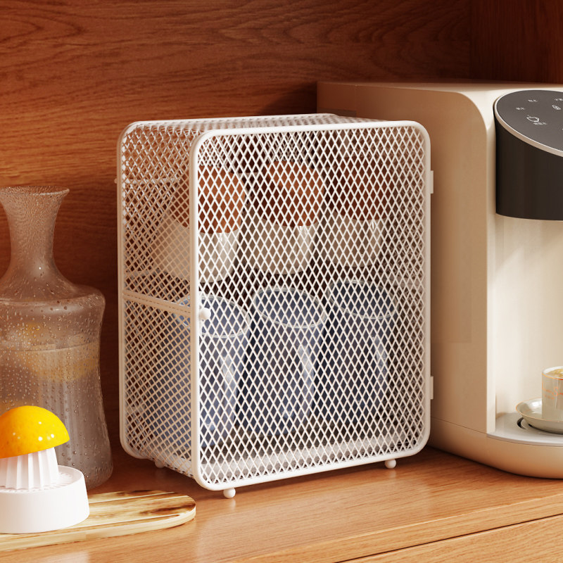 杯子沥水收纳柜置物杯o架防尘桌面放水杯玻璃杯茶具架子壁挂免打