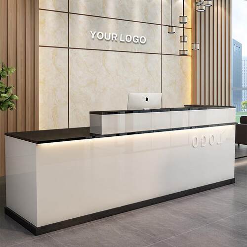 吧台简约现代店铺小型柜台烤漆公司前台桌接待台奶茶便利店收银台