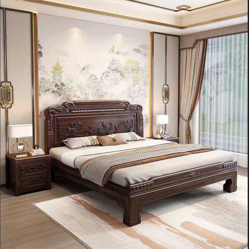 实木床1.8米双人床仿古雕花复古金花梨木1.5米加厚小户型主卧婚床,电子元器件市场,其它元器件,淘宝优惠券,粉丝福利购,淘宝优惠卷