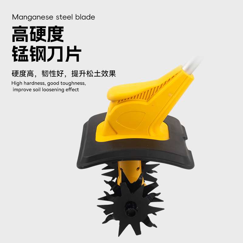 嘉易私模新款锂电微耕机松土耕耘机充电式可折叠旋耕机园林工具