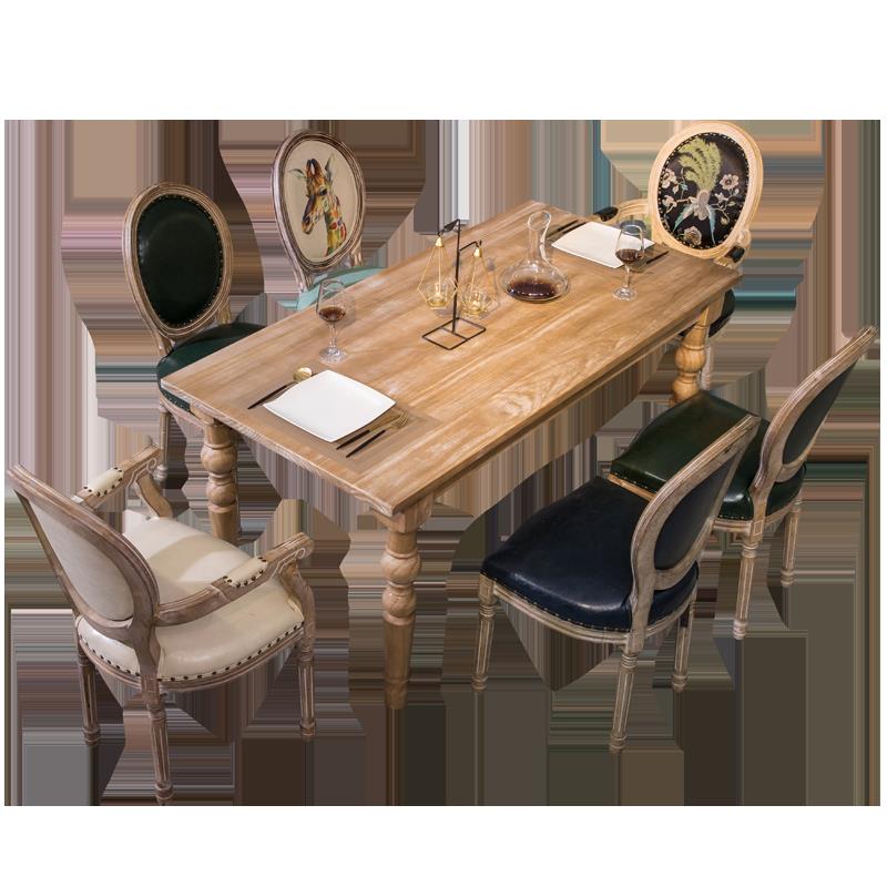 my复古实木桌子松木松木餐桌原木茶几桌椅家具做旧长桌定做规格