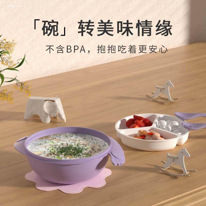 宝宝学吃饭训练勺子婴儿辅食小孩自主进食K工具弯曲感温勺儿童餐