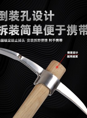 不锈钢两用挖笋专用锄头农用挖土洋镐挖树桩神器镐头挖冬笋镐斧