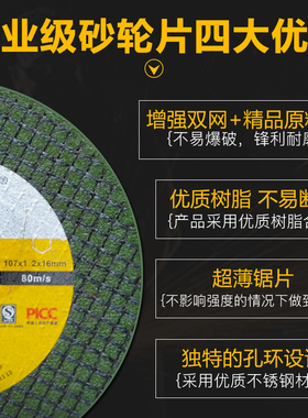 角磨机切割片金属沙轮片不锈钢超薄小切割片打磨磨光砂轮片锯片