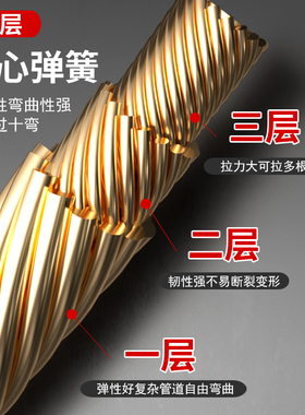 穿线器神器万能拉线电工手动引线拽线串线管钢丝暗线电线网线暗管
