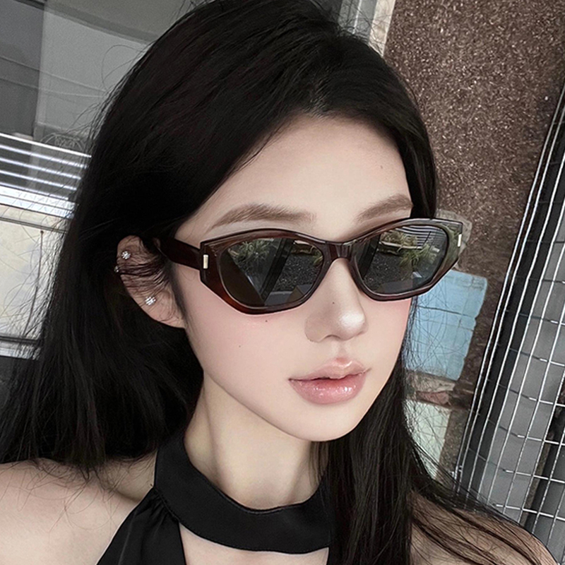 新款复古可可镜猫眼夏季遮阳小脸墨镜女款潮辣妹度假偏光太阳眼镜