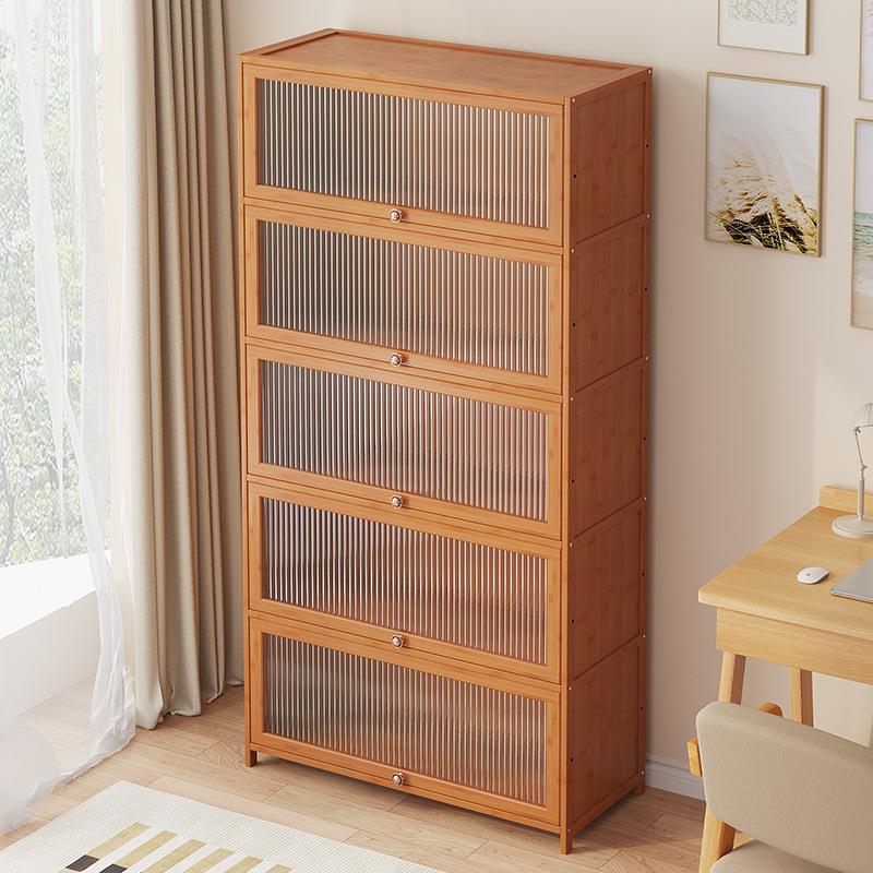 书柜带门现代简约防尘格子柜组合立柜储物柜置物儿童书架落地实木