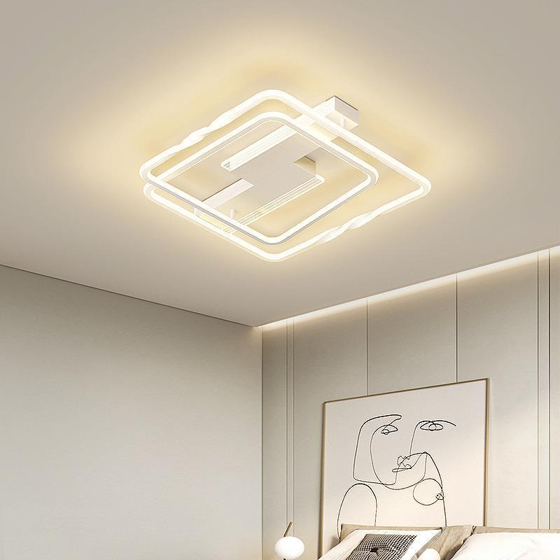北欧极简设计师个性创意线条方形灯简约现代客厅灯饰书房间吸顶灯