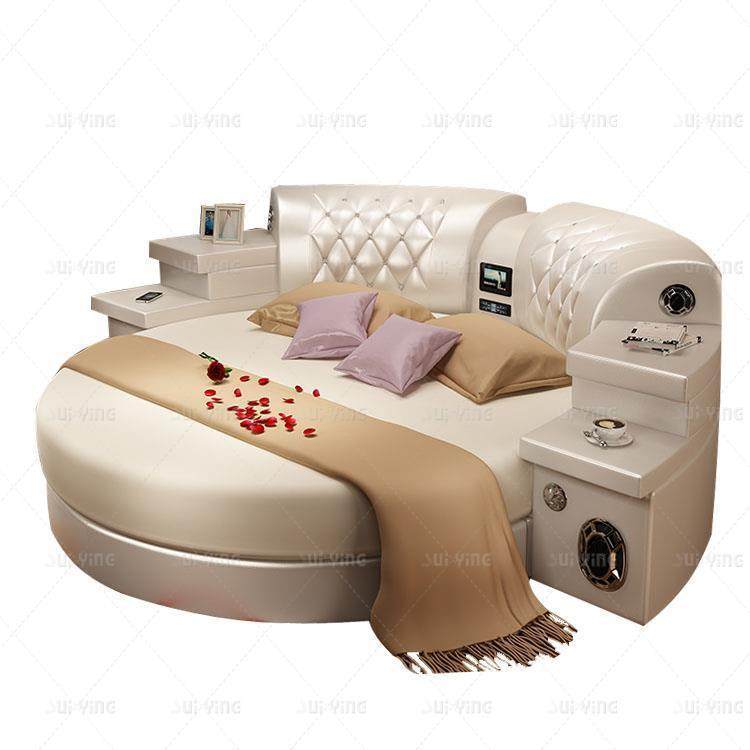 供应简约欧式美卧室家具圆床多功能智能圆床音响皮床拉扣,电子元器件市场,其它元器件,淘宝优惠券,粉丝福利购,淘宝优惠卷