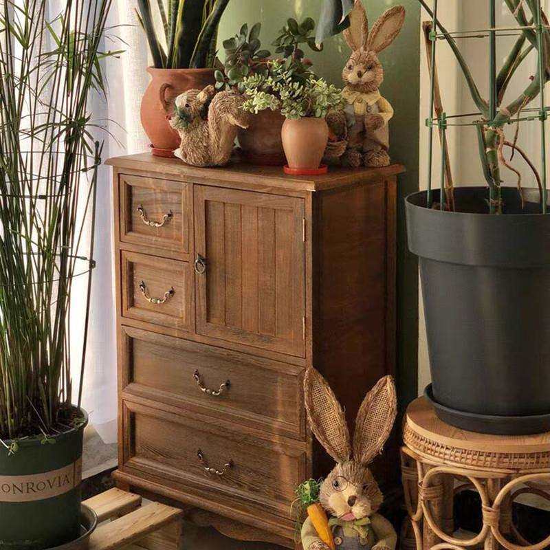 美式乡村实木客厅收纳柜边柜复古抽屉式小柜子做旧斗柜装饰储物柜,电子元器件市场,其它元器件,淘宝优惠券,粉丝福利购,淘宝优惠卷