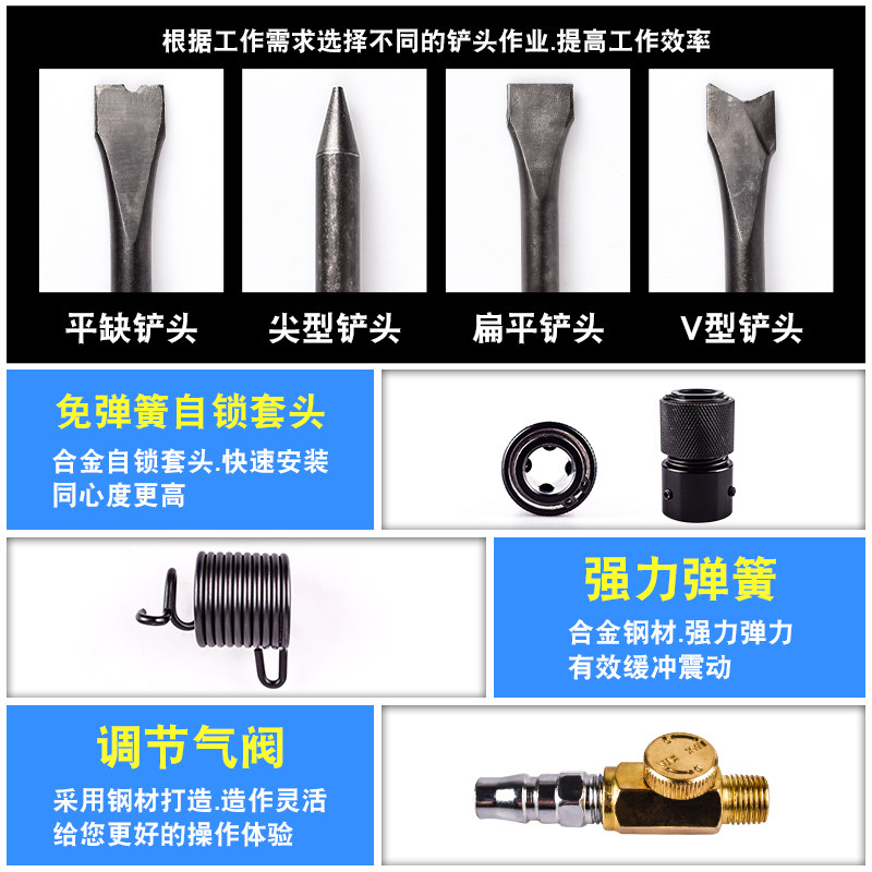 久保王气铲风铲气动工具气镐气动铲刀强力冲击气锤铲150 190 250