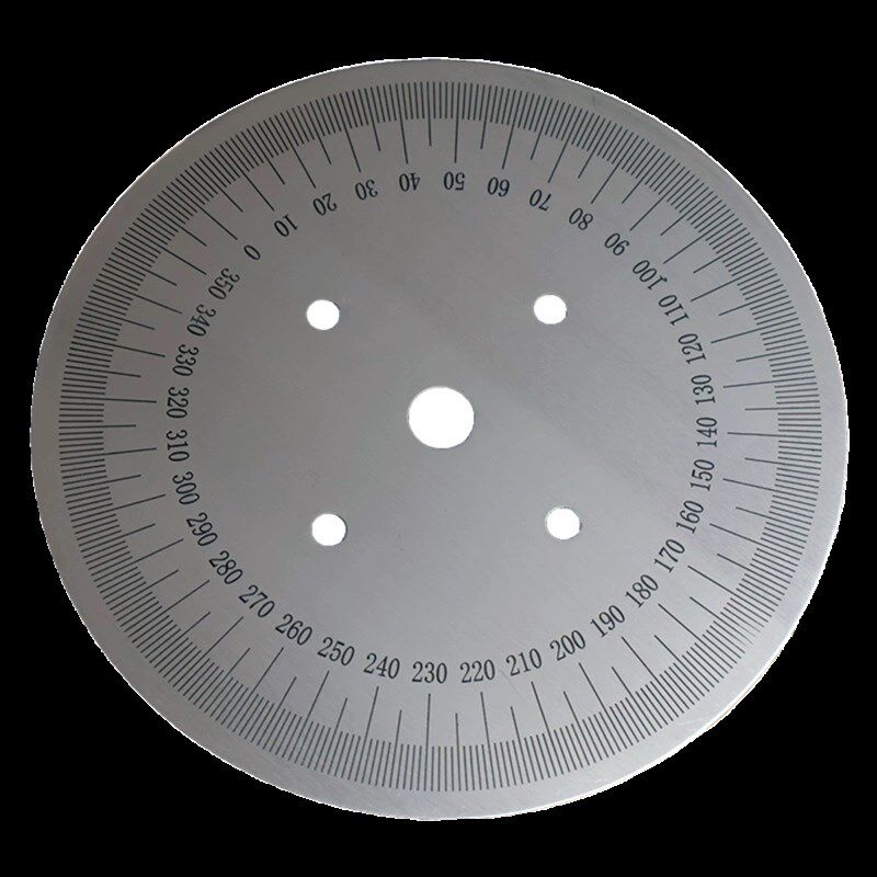 刻度盘360度角度盘加厚数字圆盘不锈钢角度尺金属测量盘/150x12x2