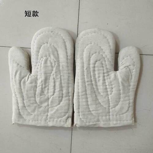 帆布手套加棉加厚隔热耐磨烤箱微波炉锅炉房烘焙棉巴掌手闷子