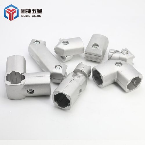 精益管接头铝合金圆管线外棒内置专用铝管连接件组合件45-90