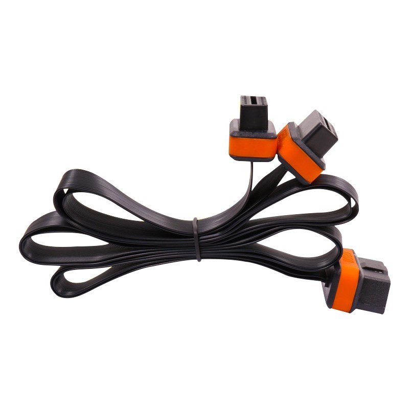 OBD一分二延长线 OBD2一拖二 obd延长线扁线obd盒子优驾加长