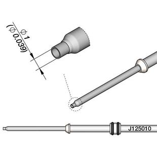010焊头 410热风嘴弯型直型J125 JBC原装 烙铁头J125