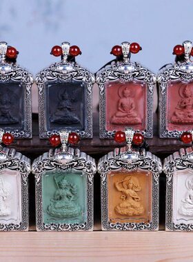 擦尼泊尔噶乌观音擦藏式盒嘎乌盒阿弥陀佛吊坠千手