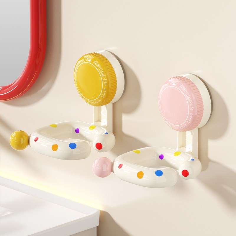 吸盘吹风机储物架不打孔浴室浴室吹风机支架吹R风机储物架储物架