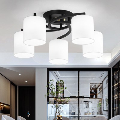 餐厅吊灯2023年新款现代简约客厅主灯具大全饭厅U灯可换灯泡卧室