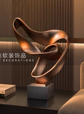 现代简约抽象雕塑k艺术品摆件别墅酒店客厅玄关轻奢高档装饰工艺