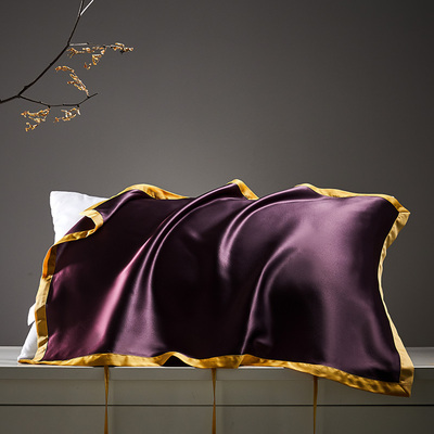 40姆米重磅真丝枕巾100w%桑蚕丝真丝枕套丝绸枕巾抗菌防螨夏季