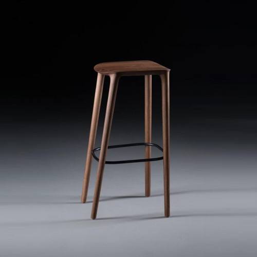 吧台椅餐厅黑胡桃木吧凳高脚椅A吧台凳实木高脚凳轻奢酒吧椅家用