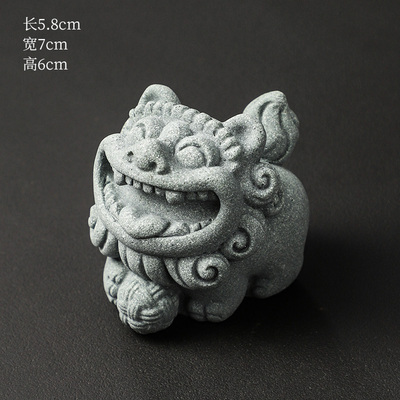 国风石狮子情绪治愈系小玩意茶宠工D艺品装饰摆件创意教师学生礼