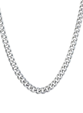 钛钢古巴链男嘻哈街头风加粗不掉色六面磨项链