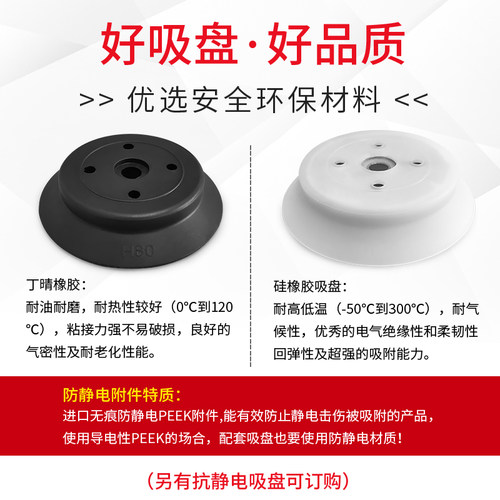 工业吸盘ZP32/40HN重载真空吸盘ZP50HN/ZP63HN/ZP80/100/125HN/HS