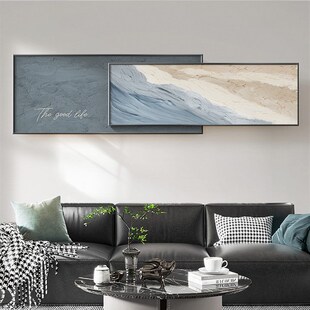 油画客厅装 饰画抽象画沙发背景墙挂画现代简约高级感卧室房间壁画